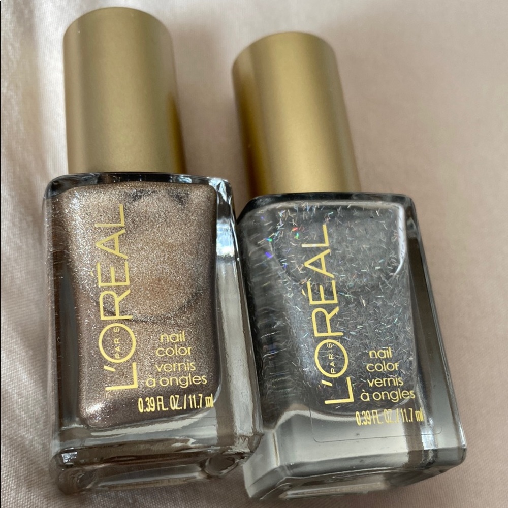 L'Oreal Gold and Silver Nail Polish Set